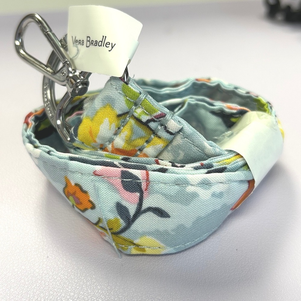 Vera Bradley Wide Lanyard Floating Garden Floral Blue NEW Id office cruise